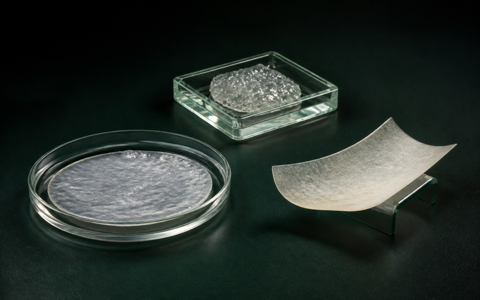 NatFibra BioCellulose 湿态膜、复合凝胶和薄膜材料形态