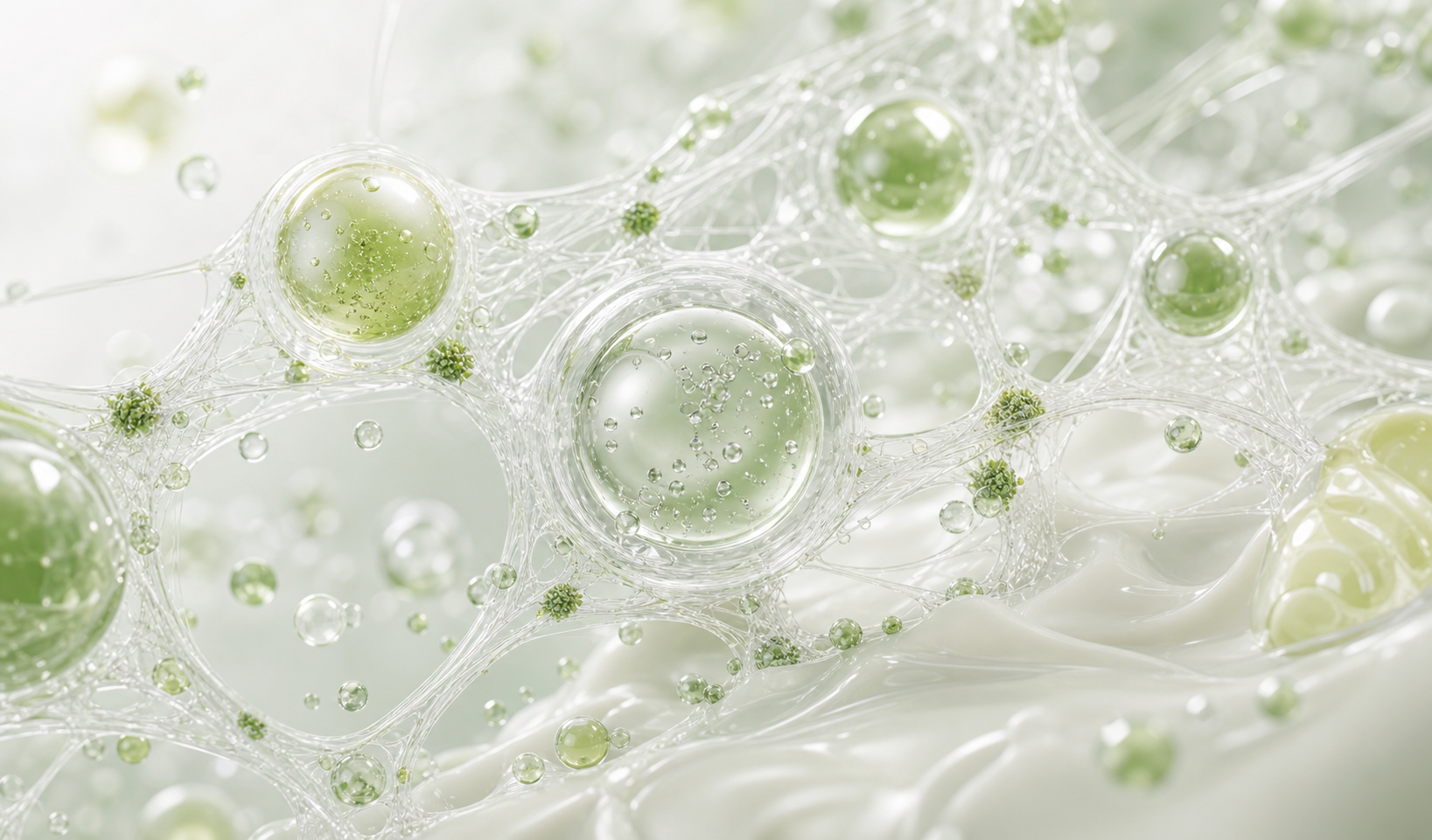 Ecobel 微纤网络包覆乳液油滴的结构视觉